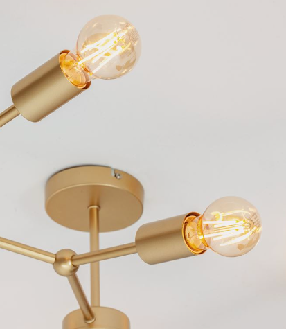 NOVA LUCE CALISTO BRASS METAL LED E27 8X12 WATT 230 VOLT IP20