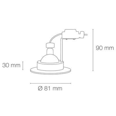 EUROPOLE - SPOT BE BEST - 1/4 DE TOUR IP65 BBC GU10 ROND FIXE IP65