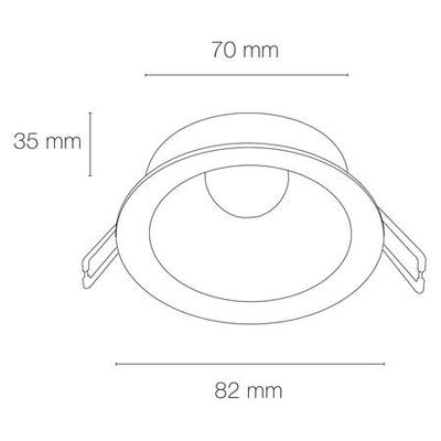 EUROPOLE - SPOT DECO GU10 ROND 1 TÊTE FIXE IP20